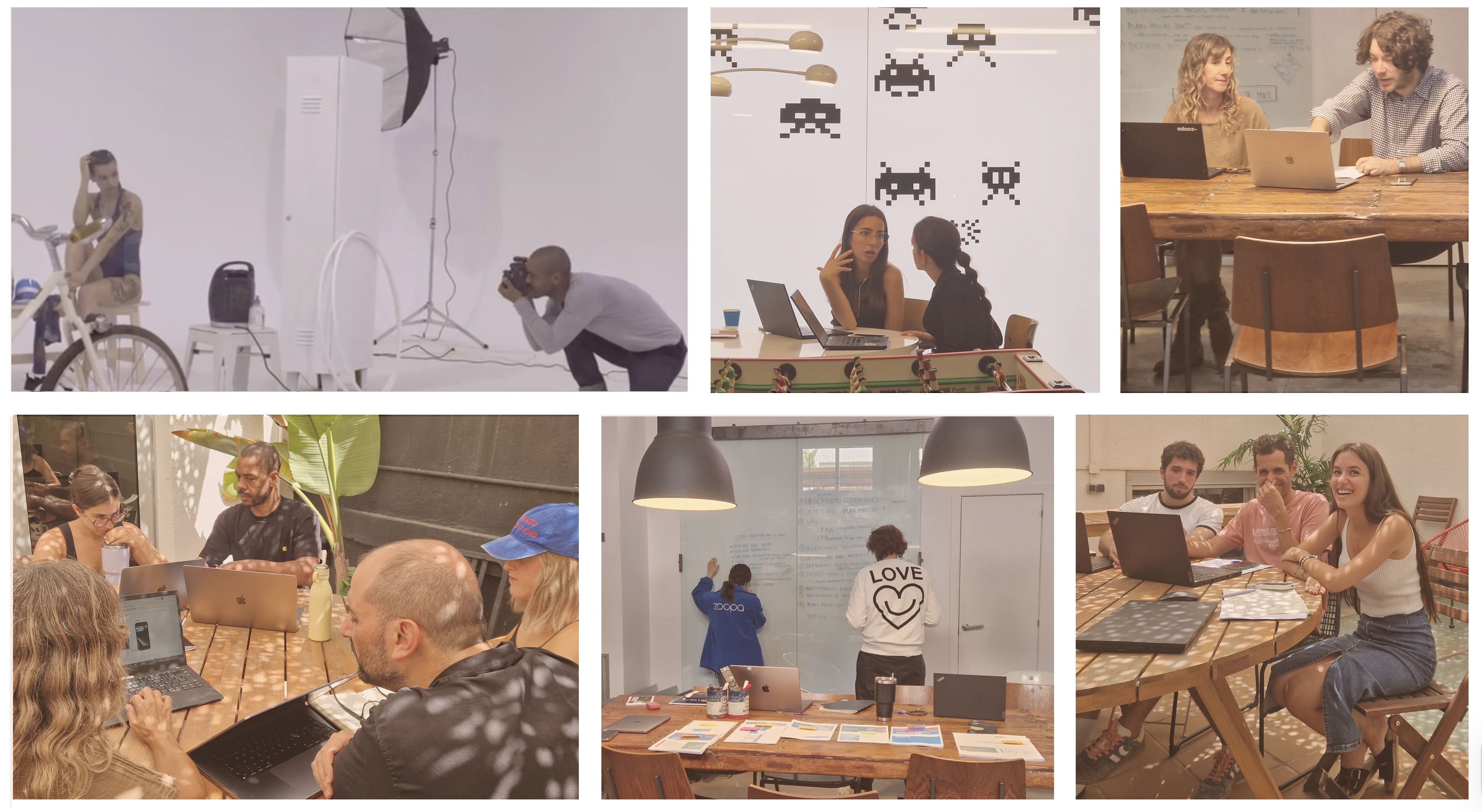 Equipo Zoopa - Sesiones de trabajo y creatividad